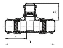 HAWLE T-piece Iso K 6530m.3 PE plug-in conn. 63 mm – 5006166