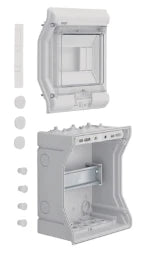 HAGER Small dist. board,vector,APV,IP65,6PLE – VE106D