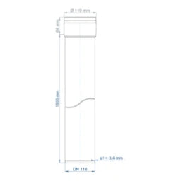 POLOPLAST PO Socket Pipe POLO-KAL XS DN 110/1500 – 102044