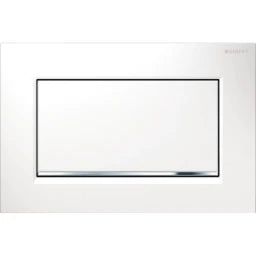 GEBERIT GE Actuator plate Sigma10 flush/stop screwable, white/gloss/white, square – 115.893.KJ.1