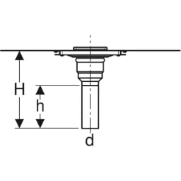 GEBERIT GE Floor Drain Crossfloor d50 without Trap – 154.053.00.1