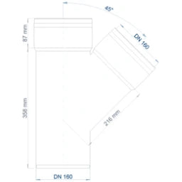 POLOPLAST PP Branch POLO-KAL XS DN 160/160/45Deg – 102245