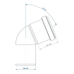 POLOPLAST PO Bend POLO-KAL NG DN 50/67Degrees - 02123