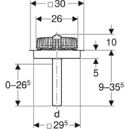 GEBERIT GE Pluvia DWE 12L for foils d56 359105 – 359.105.00.1