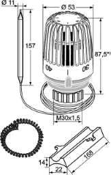 HEIMEIER Heimeier Thermostatkopf - K m.Wärmeleits.Kapillarrohr 2m – 6402-00.500