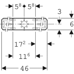 GEBERIT GE Mepla Mounting Plate Offset Single – 601.733.00.1