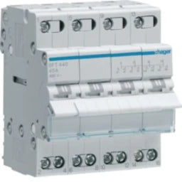 HAGER Wechselschalter 4P 40A mittig Aus – SFT440