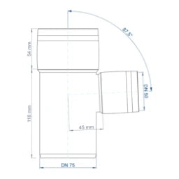 POLOPLAST PP Branch POLO-KAL XS DN 75/50/87 Degrees – 102220