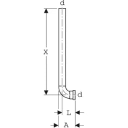 GEBERIT GE Spuelrohrzwischenstueck d32 x 32mm – 119.704.16.1