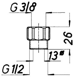 SCHMIEDL GS Reducing Nipple 1/2" Male x 3/8" Female – GS1655