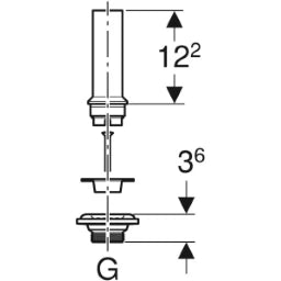 GEBERIT GE Additional set for siphon for hospital washbasin 240648 – 240.648.00.1
