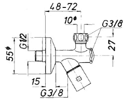SCHMIEDL GS Eckregulierventil 1/2" mit Schmutzfangsieb – GS1047/15R