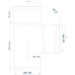 POLOPLAST PP Branch POLO-KAL XS DN 125/125/87 Degree – 102241