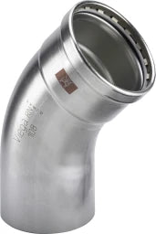 VIEGA Viega Elbow 45 Degree with SC-Contur Temponox XL 1726.1XL in 88.9mm Stainless Steel – 810 054