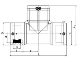 ALIAXIS Friatec Electrofusion Tee OEGW-approved for water PN16 da 110 – 612167