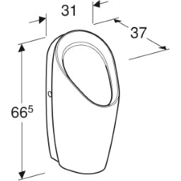 GEBERIT GE Urinal Preda wasserlos – 116.071.00.1