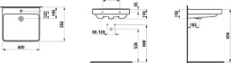 LAUFEN Laufen Pro Liberty beh.ger.WT 1195.0 weiß,Ausf.104 m.ÜL,m.HL,60x55cm – H8119500001041