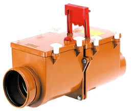 HUTTERER & LECHNER HL710.2 Backwater valve DN110 with 2 stainless steel flaps and manual shut-off – HL710.2