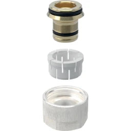 GEBERIT GE FlowFit Eurocone screw fitting MS d20 mm x G3/4, nickel-plated – 619.056.00.1