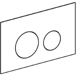 GEBERIT GE Betaetigungsplatte Sigma40, 2-Menge round, Glas weiss – 115.628.SI.1