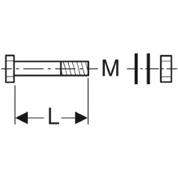 GEBERIT GE PE Schraube komplett M16x80mm 366743 – 366.743.26.1