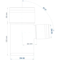 POLOPLAST PO Abzweig POLO-KAL 3S DN 90/50/87Grad – 102603
