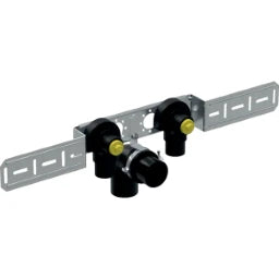 GEBERIT GE FlowFit Angle Set, pre-assembled, 2-way, offset d20mm x Rp1/2 OD15.3cm RG+ – 619.681.00.1