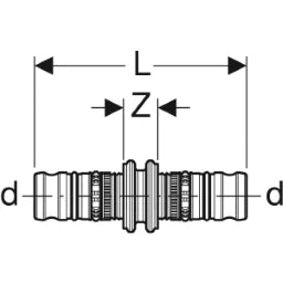 GEBERIT GE Mepla Kupplung Messing d26mm – 613.505.00.5