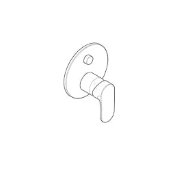 KLUDI Kludi X1 UP-Shower Mixer with Functional Unit, Trim Set chrome – 327590575
