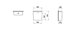 LAUFEN LF Lua/Meda SPK 82708.1 Zul.hint.mitte weiß – H8270810009711
