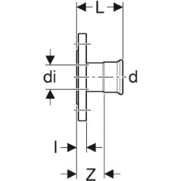 GEBERIT GE Mapress C-Stahl Flansch PN6 Pressmuffe d76,1mm verzinkt – 23749