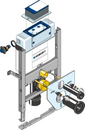 GEBERIT GE Huter Montageelement WWC Omega H82 fuer Massiv-und Trockenbau, Bet. v. oben – HU-WC1035-G