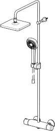 HANSA Hansa Micra Style Rain Shower Arm 3-spray Projection 445-470 mm Chrome – 4435 0230
