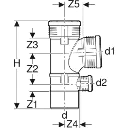 GEBERIT GE Silent-PP Combination Branch 87.5 Deg. d110/90/50mm - 390.556.14.1