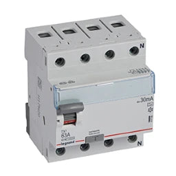 LEGRAND RCCB Type A 10kA 63A/4-pole/30mA – 411766