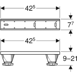 GEBERIT SANITAER Geberit Befestigungsset für Badewannen (Füsse, 2Tr, 3TrSs425, 2Wa) – 554.910.00.1