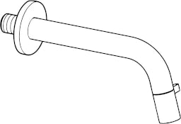 HANSA Hansa Nova Style Wand-Auslaufventil Ausladung 186mm chrom – 5096 8101