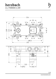 HERZBACH Herzbach Logic Plus Wand-WT Universal-Einbaukörper chrom – 11.740000.1.09