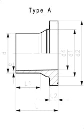 FISCHER GEORG GF Pre-weld collar PP-H d 75 SDR11 Combined sealing surface – 727798712