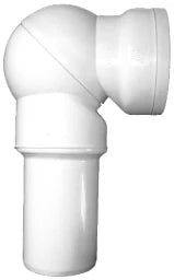 HUTTERER & LECHNER HL209.WE WC-Anschl.bogen DN90 m. Drehgelenk, weiß – HL209.WE