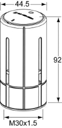 HEIMEIER Heimeier Thermostatkopf - B m.Fühler Behördenmodell – 2500-00.500