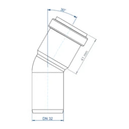 POLOPLAST PO Bogen POLO-KAL NG DN 32/30Grad – 02101