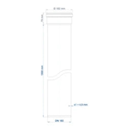 POLOPLAST PO Steckmuffenrohr POLO-KAL NG DN 160/1500 – 02064