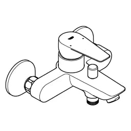 GROHE Grohe EH-Wannenbatterie BauEdge 23604_1 Wandmontage eigensicher chrom – 23 604 001