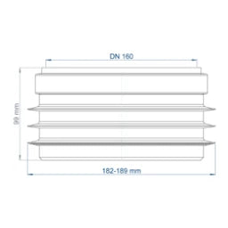 POLOPLAST PO Transition from spigot to socket of other material. POLO-KAL DN 160/182-189mm – 02864