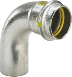 VIEGA Viega Bogen 90 Grad SC Sanpress Inox G 0216.1 für Gas in 28mm Edelstahl – 486 082