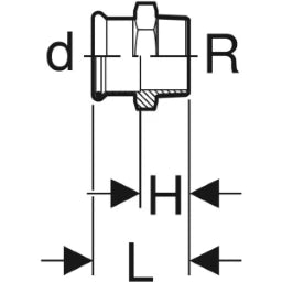 GEBERIT GE Mapress Copper Transition d54mm x R2 – 61711