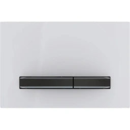 GEBERIT GE Betaetigungspl. Sigma50 2-Mengen schwarzchrom, weiss, square – 115.671.11.2