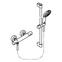GROHE Grohe THM-Brausebatterie Grohtherm 800 C 34768_1 mit Brausegarnitur 600mm chrom – 34 768 001
