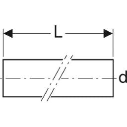 GEBERIT GE PE Rohr in Stangen zu 5m d 75mm 365000 – 365.000.16.0